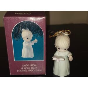 Enesco 523852 Once Upon A Holy Night Special 1990 Issue Porcelain Ornament
